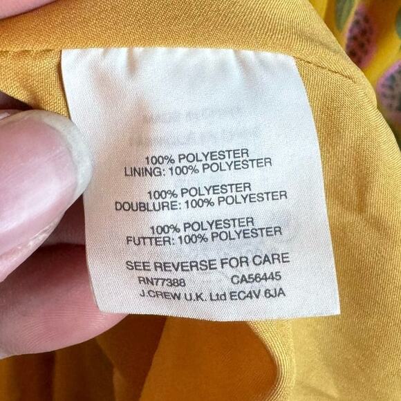 Madewell Yellow Floral Print Short Sleeve Mini Dress Size 2 - Picture 6 of 7